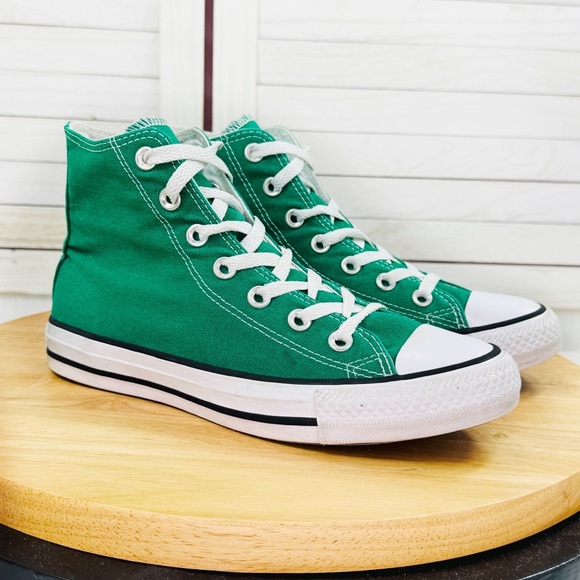 Converse Chuck Taylor High Top Canvas Lace Up Sneakers Green 5 Men 7 Women - Picture 1 of 10
